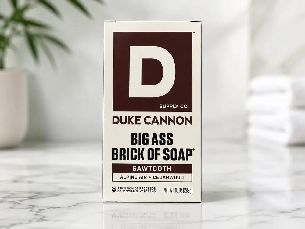 Duke Cannon Big Ass Brick of Soap Sawtooth Alpine Air Cedarwood 10 Oz New